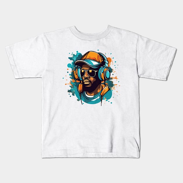 hip hop artwork Kids T-Shirt by OWLS store